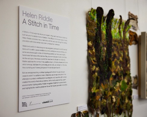 A Stitch in Time by Helen Riddle, an exhibition of textile art, explores decay and repair in Charles Waterton’s wall in Walton, near Wakefield. Now showing at Anglers Country Park Visitors’ Centre, Wakefield until March 31st 2023.
