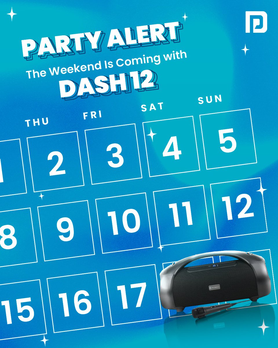 Portronics's tweet photo. We’re dashing through the weekend with this party speaker!

60 Watt l Dual Bass l Karaoke Mic 

#Portronics #PortronicsIndia #Dash12 #Speaker #Music  #PartySpeaker #Karaoke https://t.co/nyZiHjsUed