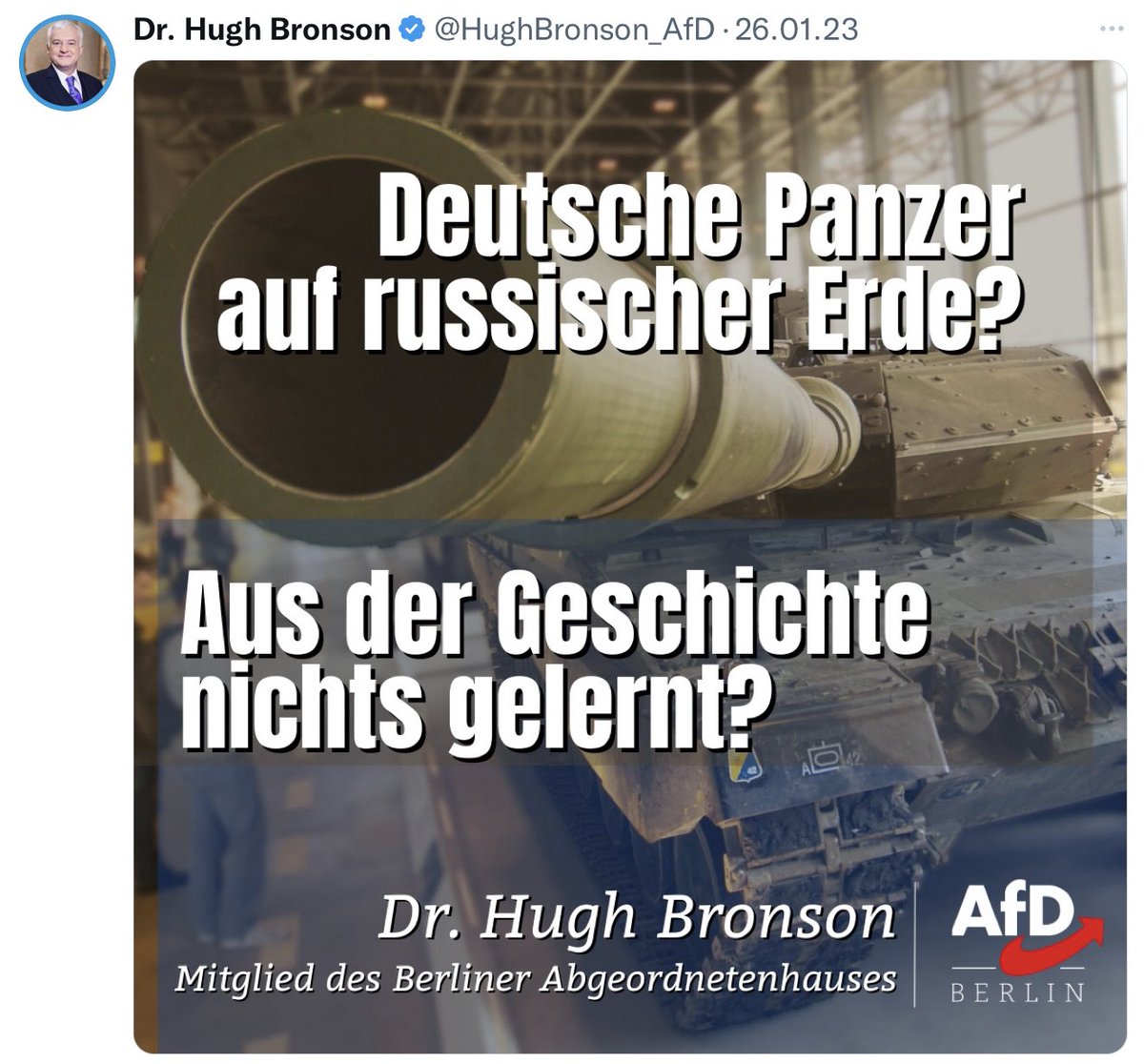 Für die AfD ist die Ukraine russische Erde.

Damit spricht sie wie Putin der Ukraine das Existenzrecht ab.