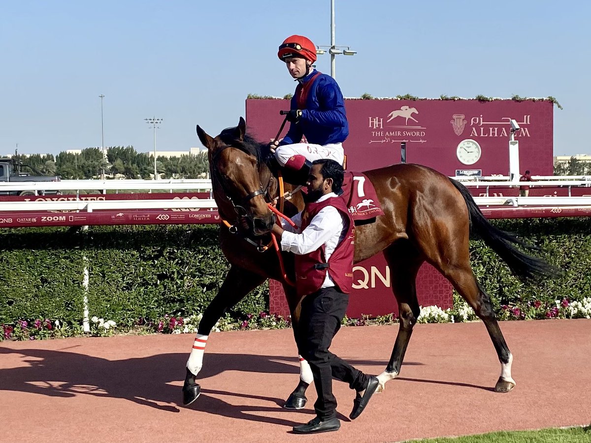 Oisin Murphy was out of luck on first of four rides @Q_REC in Doha this afternoon on Mojandil in the opening 6f handicap @RacingPost