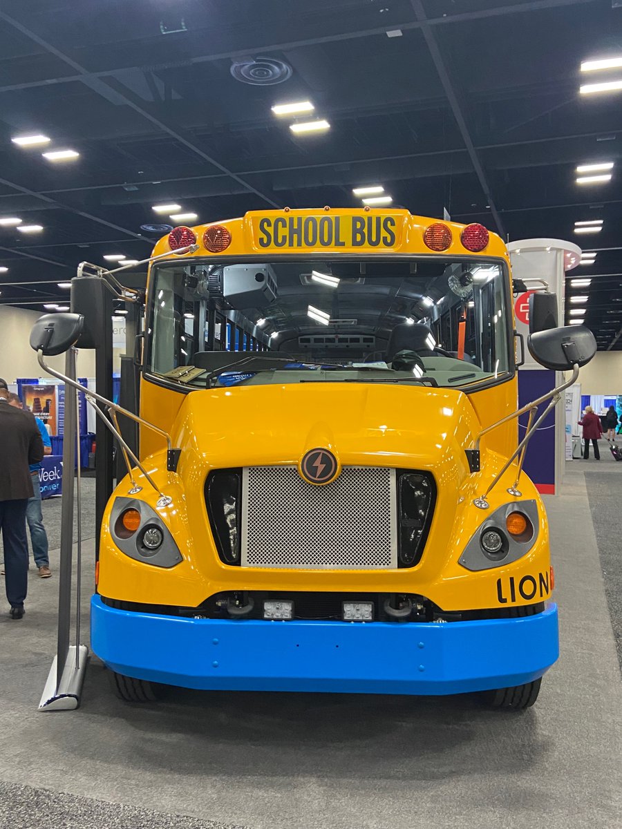 Great to be at #NCE2023 with @AASAHQ yesterday. @FirstStudentInc and @LionElectricCo even had an #electricschoolbus on site! Excited to attend today's sessions and share our free @ESBInitiative resources: electricschoolbusinitiative.org