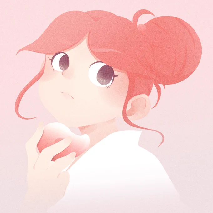 マンガで線画を毎日描いているので、線画なしで描いてみた。#お化けと風鈴 より 神子/鈴 