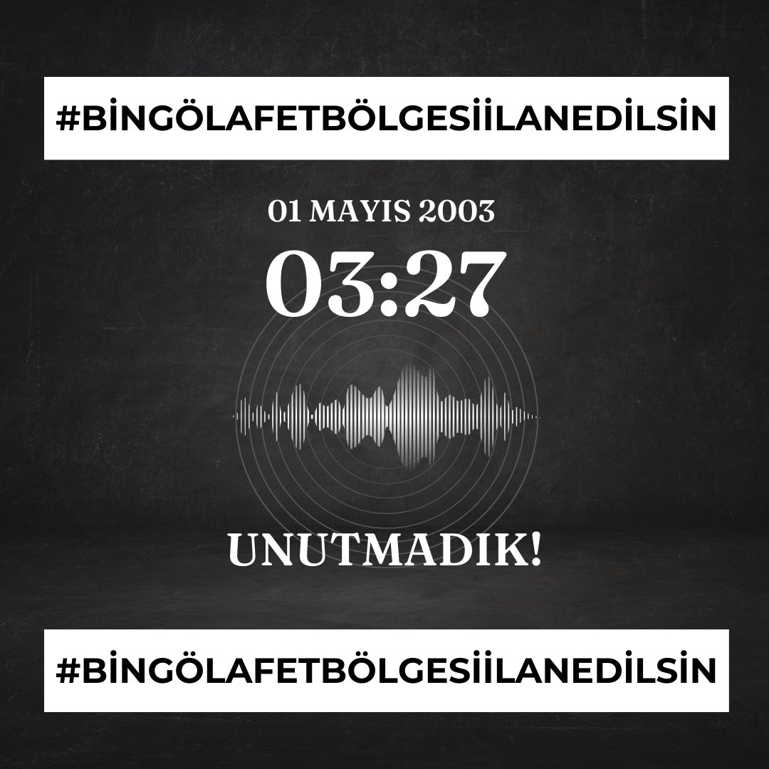 01 Mayıs’ı unutmadık! #BingölAfetBölgesiİlanEdilsin