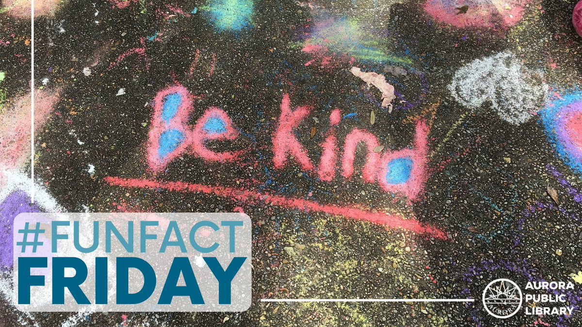 AuroraLibraryCO's tweet photo. It's #FunFactFriday π Did you know... today, February 17, is Random Act of Kindness Day! Every small act of kindness is significant.
#APLReadingrocks #AuroraColorado #FunFact #RandomActOfKindnessDay #RandomActsOfKindness https://t.co/jCnuwhqPUL