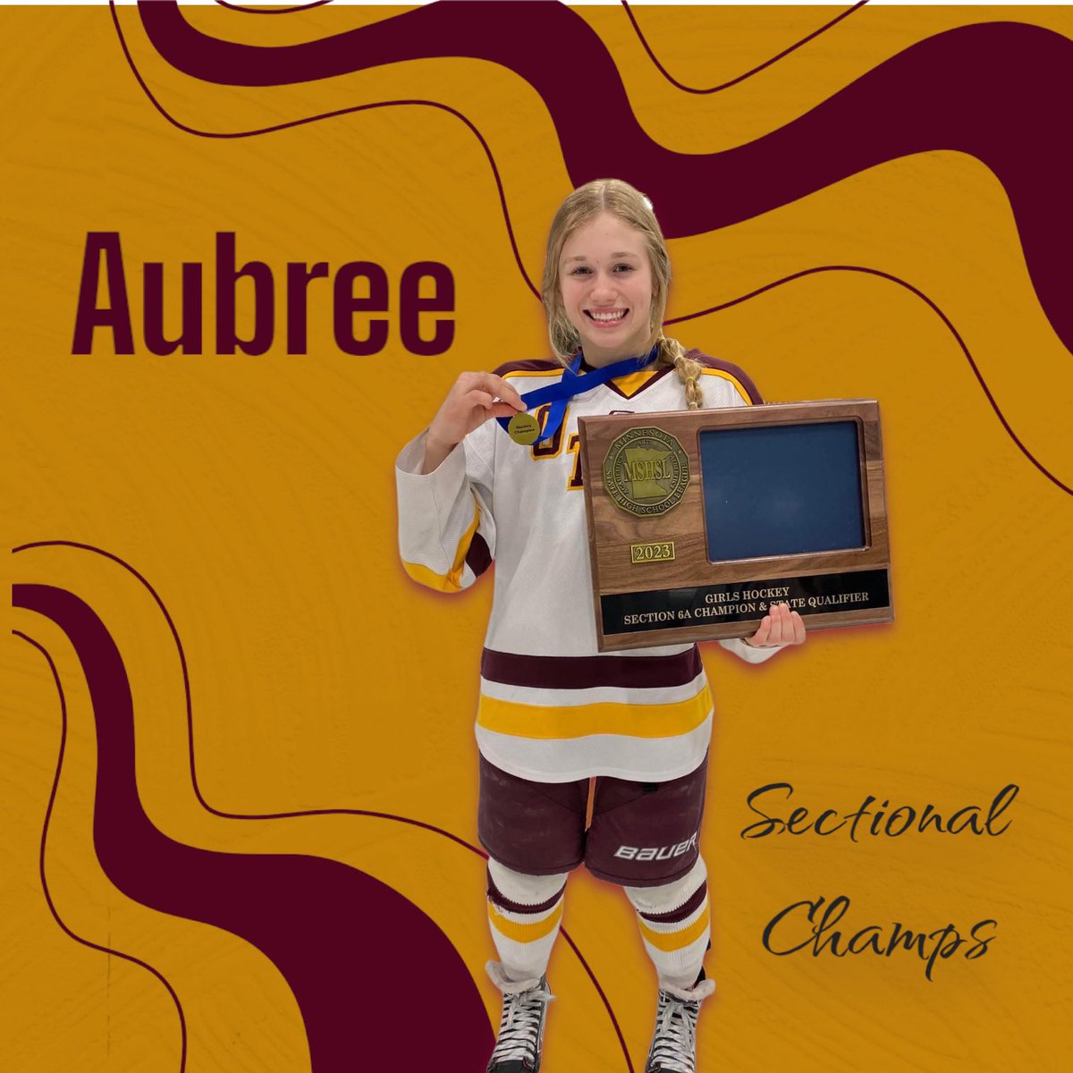mocallaghan's tweet photo. So excited for Aubree Nelson - @jnelson714 - and the Fergus Falls Otters, the Sectional Hockey Champs!  AND to make it more exciting….it was won in overtime! Go get ‘em at state, Otters. 🏒❣️🏒❣️Proud to be an #ottergrandma! https://t.co/Ef6r1HafQ5