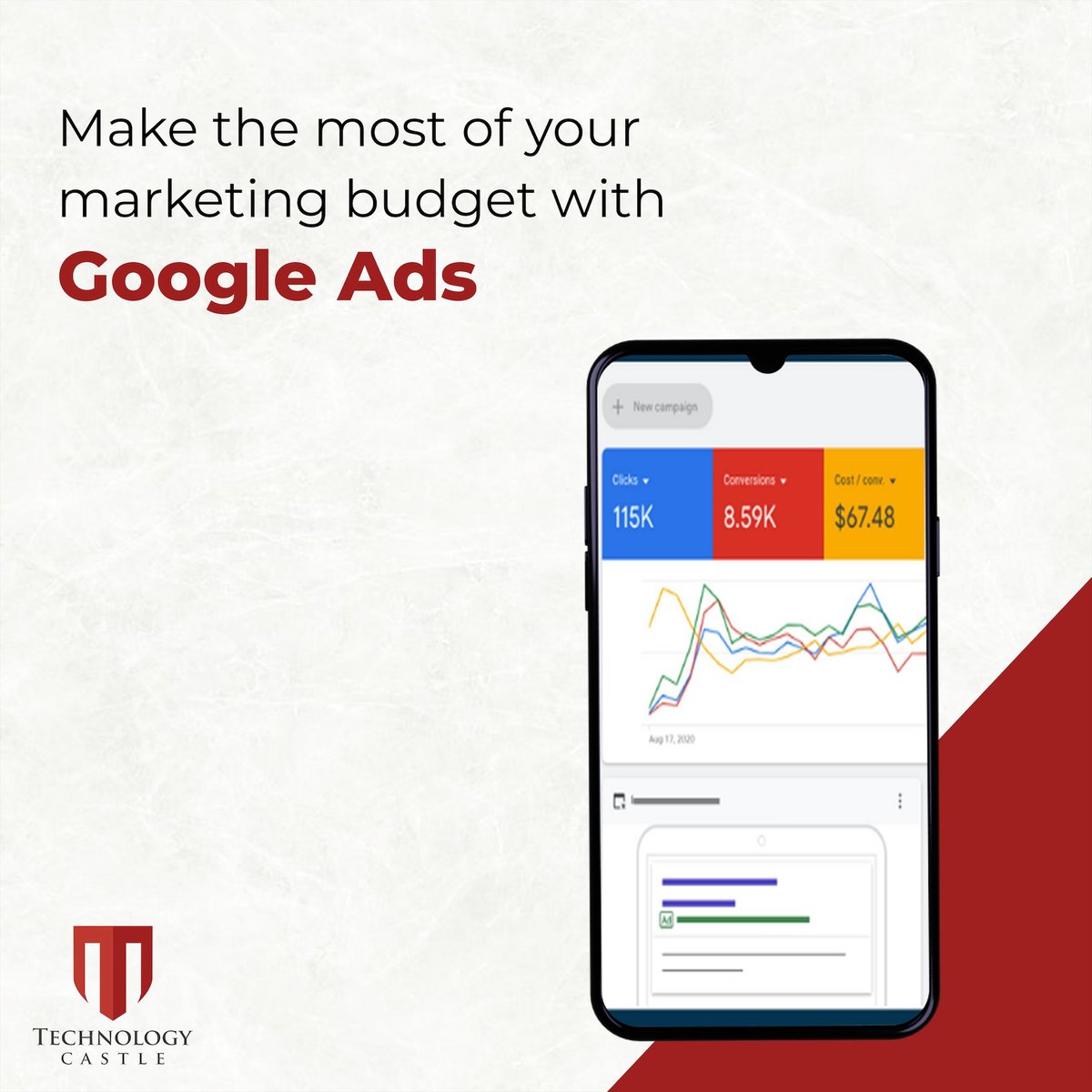 OfficialTCastle's tweet photo. Are you looking for a way to get the most out of your marketing budget? Google Ads is the perfect solution. It can help you to get the most out of your budget and maximize your ROI.
#GoogleAds #Googleads #ads #GoogleAdsPPC #PPC #payperclick #payperclickmarketing #digitalmarketing https://t.co/xxLDwVS2TN