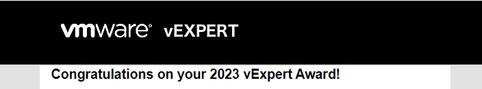 Woop we got em again this year! congrats to all fellow #vexpert s! #ITQlife