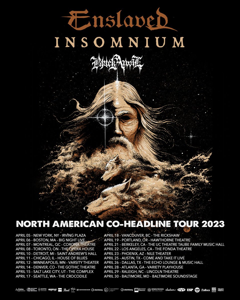 Insomnium Official (@insomniumband) on Twitter photo We’re happy to add 3 more shows with <a href="/BlackAnvil/">Black Anvil</a> to off-dates of our upcoming🇺🇸🇨🇦tour with <a href="/EnslavedBand/">Enslaved</a>. There are also VIP upgrades. All available at insomnium.net/tour.
4/9 Lakewood, OH @foundrylakewood
4/24 El Paso, TX <a href="/rockhousekitchn/">RockHouseDiveVenue</a>
4/27 Memphis, TN <a href="/GrowlersMemphis/">Growlers_Memphis</a> We’re happy to add 3 more shows with <a href="/BlackAnvil/">Black Anvil</a> to off-dates of our upcoming🇺🇸🇨🇦tour with <a href="/EnslavedBand/">Enslaved</a>. There are also VIP upgrades. All available at insomnium.net/tour.
4/9 Lakewood, OH @foundrylakewood
4/24 El Paso, TX <a href="/rockhousekitchn/">RockHouseDiveVenue</a>
4/27 Memphis, TN <a href="/GrowlersMemphis/">Growlers_Memphis</a>