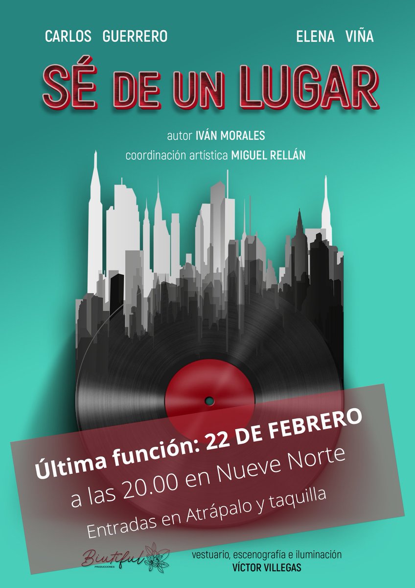 Si parpadeas, te lo pierdes!! Vamos a por la última (de momento) ❤️. El miércoles 22 de febrero en <a href="/9NorteTeatro/">Nueve Norte</a> a las 20.00. Entradas en: atrapalo.com/entradas/se-de…