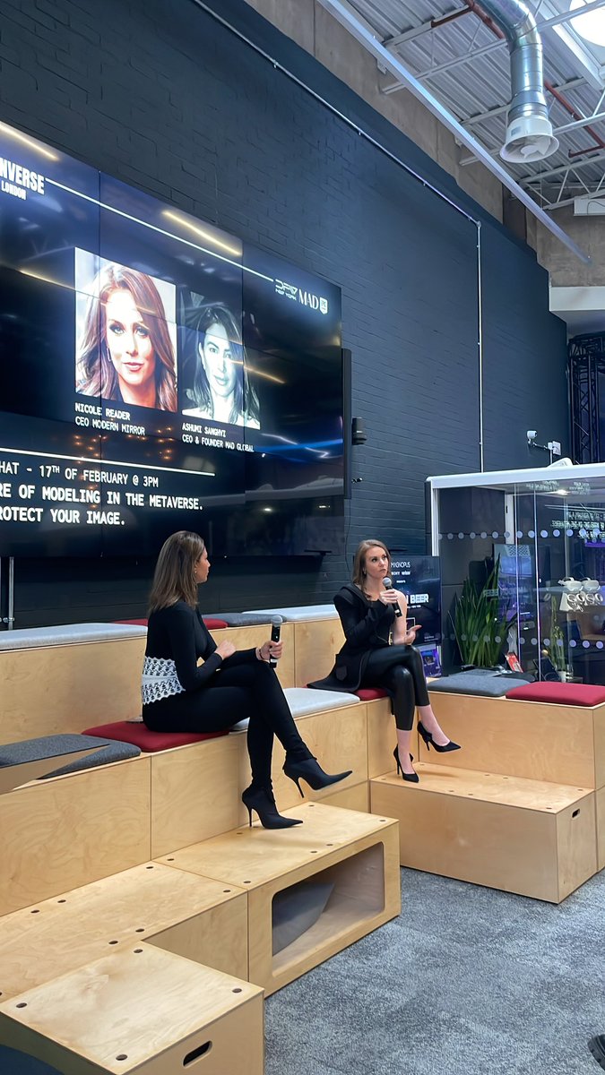 Sneak pic from the first panel! 

Nicole Reader from <a href="/ModernMirror/">Modern Mirror</a> &amp; <a href="/ashumiss/">Ashumiss.eth</a> from <a href="/MAD__Global/">MAD Global</a> 🫶🏼
#thefashionverse 

<a href="/DgtlFashionWeek/">Digital Fashion Week</a> &amp; <a href="/MAD__Global/">MAD Global</a> 
Hosted by <a href="/EpicGames/">Epic Games Store</a>