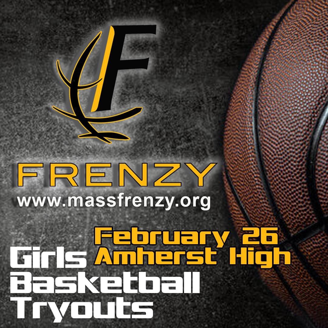 SUPPLEMENTAL TRYOUT

We will be holding a supplemental tryout for players in grades 5 and 6 on Sunday, February 26th at 6 pm at Amherst High School.

If you are interested in attending please email us at info@massfrenzy.org

There is no charge for the tryout session.
