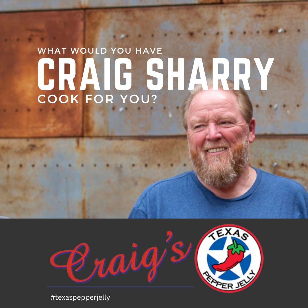 If you could have Craig Sharry make you dinner, what would you ask him to cook?
#texaspepperjelly #favoritefood #foodie #seasonings #ribcandy #pepperjelly #brisket #ribs #chicken #pitmaster #grandchamp #traegernation #birdbath #craigsbbqsauce #bbqsauce #theoriginal #craigsharry