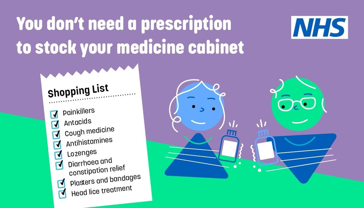 Why not set up your own medicine cabinet to help look after yourself if you have a minor illness? You can get advice from Pharmacists and buy medicines in chemists or supermarkets. Remember to always keep to the instructed dose. #pharmacy #community #selfcare #chestercentralpcn