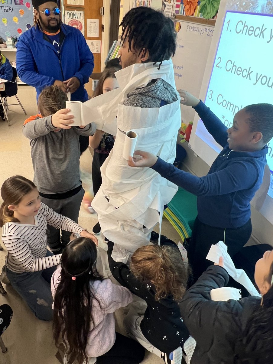 MrsDummeldinger's tweet photo. This morning we got to Mummify Notorious Naz! @htsd_mcgalliard https://t.co/gwCCMPC4ia