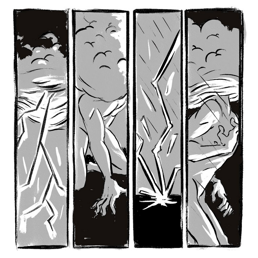 PatchworkZine's tweet photo. Some snapshots from our new issue: @joeyroditis shares a wordless comic showing the visual depiction of a tantrum.

Read the full story in our new issue! Link in bio.

#comics #comiczine #patchworkzine #sequentialart #tantrum #wordlesscomic #scadseqa https://t.co/LTtiZt2RpE