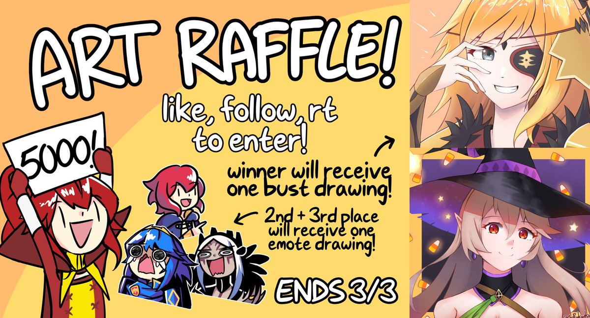 TheBakaretsu's tweet photo. ART RAFFLE TIME! Thanks so much for 5000 followers! Every time I think "this is as good as it gets", you all manage to surprise me, thank you sm! 🥹

Like + RT to enter, I'm giving out 2 comic style drawings too! Ends 3/3, good luck! https://t.co/hxc5ENS4HE