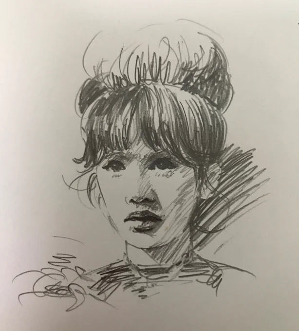 加賀まりこがトレンドにあがってたから以前描いたドローイング上げとこ。
#加賀まりこ #drawing #pencil
#illustration 