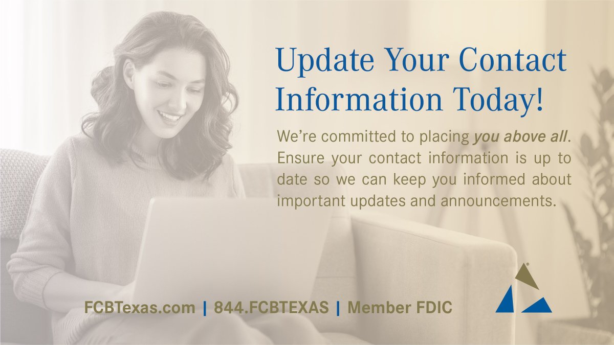 FirstCapBankTx's tweet image. Have you changed your phone number or email address recently? Log into Online Banking to edit your profile and ensure your contact information is correct. If you’ve moved you can also visit our website to complete a Change of Address form here: bit.ly/3JRB9cC