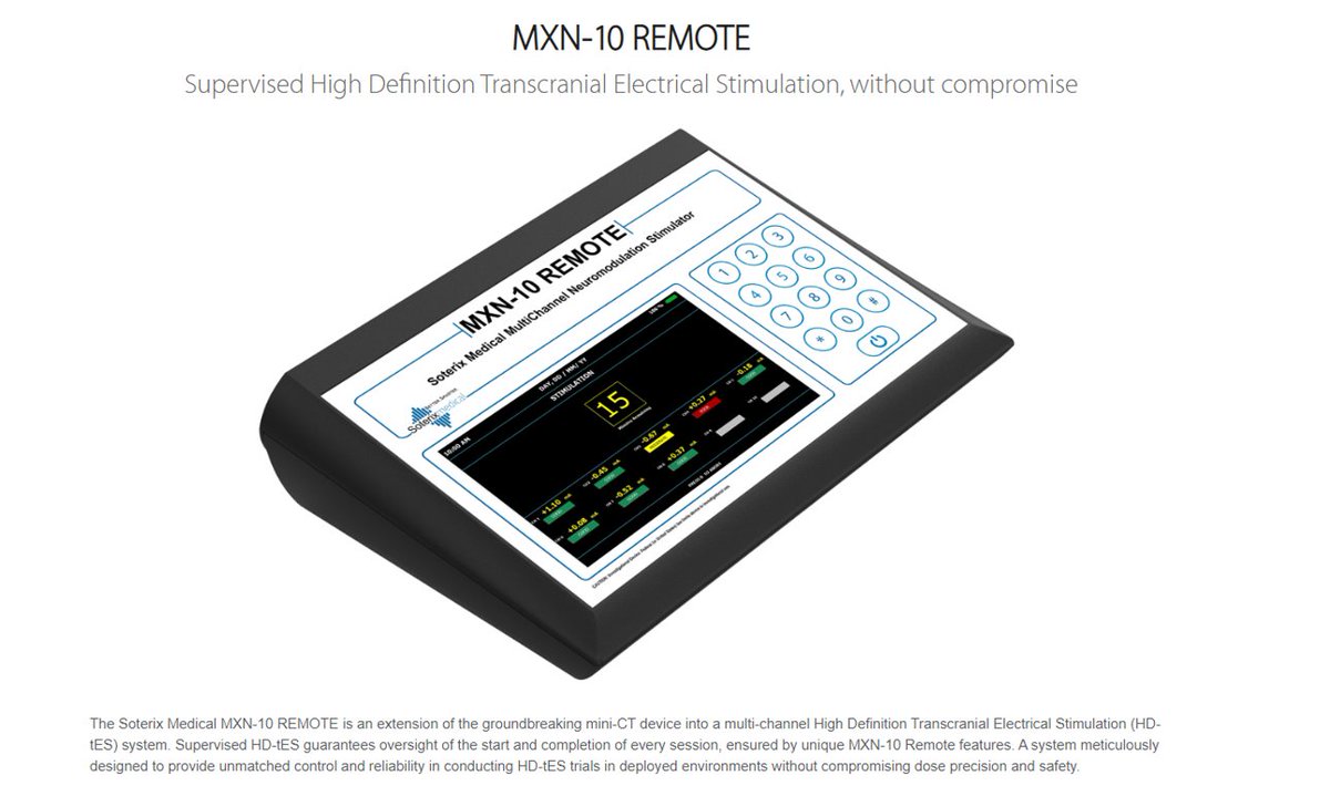 Introducing the MXN-10 REMOTE system for home High Definition-tES. Uniquely designed to provide unmatched control and reliability in conducting trials in deployed environments- without compromising dose precision and safety bit.ly/3jX20Mx
#brainstim #HDtDCS #HDtES