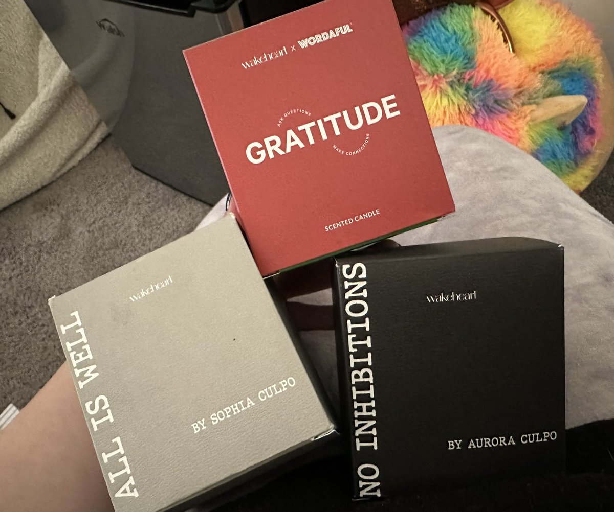 dominantdolans's tweet photo. i know i’m a couple months late but this was still one of my favorite christmas gifts &amp; im so excited to burn them🤍🥹 @Wakeheart https://t.co/jSPCd85Iv5