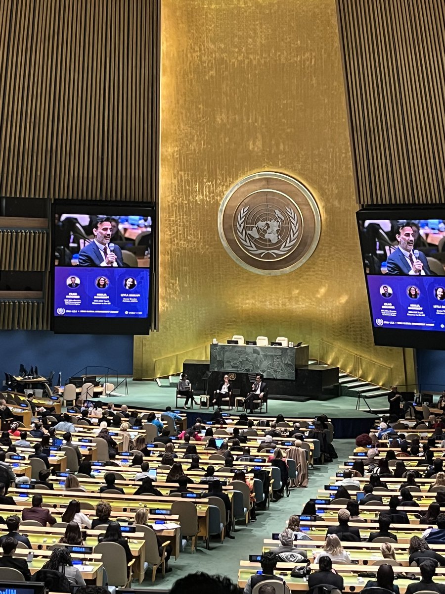 At @UNAUSA #GES, @USYouthObserver, @leylasharafi, and @CraigMokhiber discuss the @UN agenda on human rights and the importance of #LeaveNoOneBehind. #udhr #racialequality