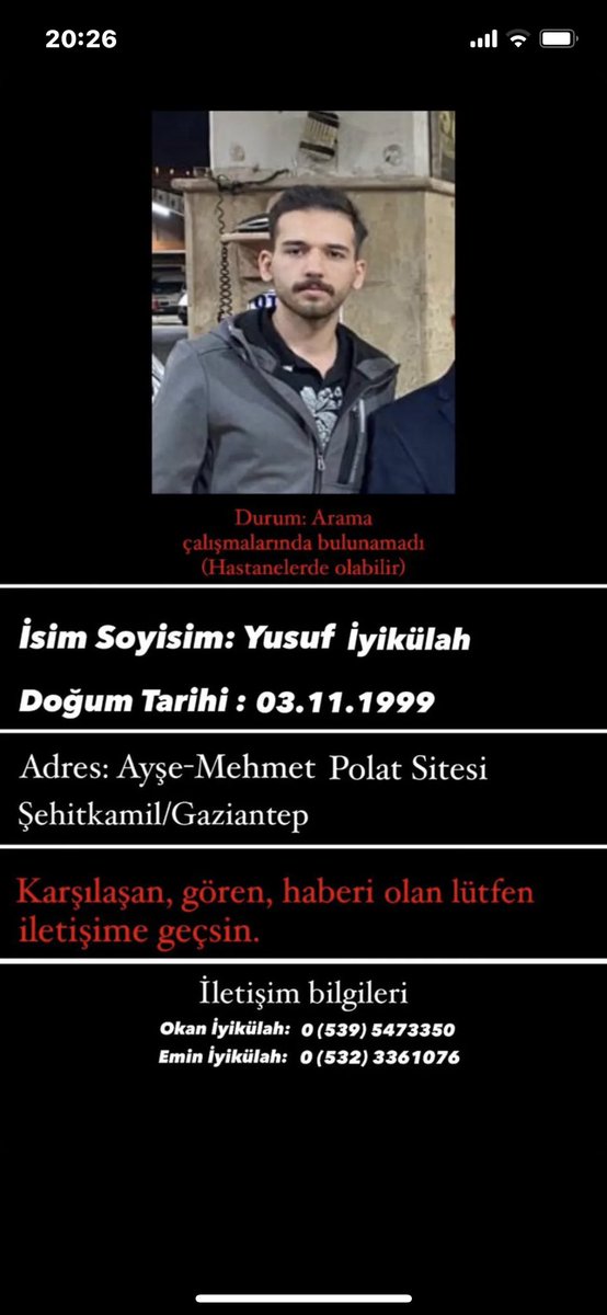 mtanerkoc's tweet photo. #Aysemehmetpolatsitesi #SağlıkBakanlığıSiziDinliyor #icisleribakanlığı #deprem https://t.co/uWoeMj0sCF