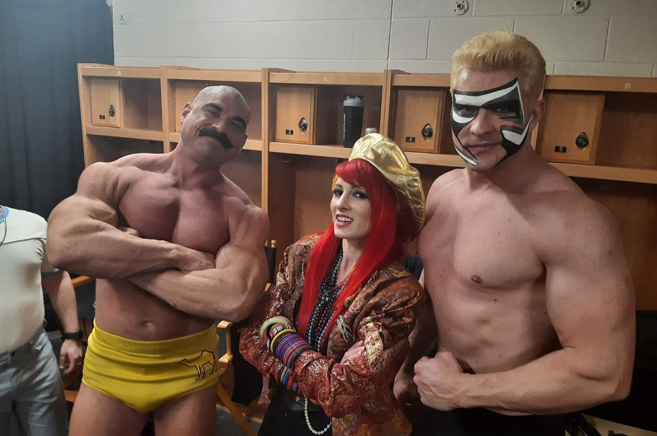 BeckyLynchWWE's tweet photo. Tonight on #YoungRock, I make my return as the iconic Cyndi Lauper! Tune in tonight on @nbc! @SevenBucksProd @TheRock https://t.co/IKiUtr0haJ