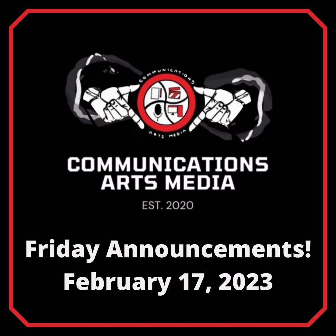 Tune in to our Weekly Announcements! Link to Watch➡️ youtu.be/urlWOg1ouaA 

<a href="/commNHS/">CAHS NHS</a> @CAHSspanish @CAHStoons <a href="/commstuco/">CAHS Student Council</a> <a href="/taftHSyearbook/">Taft Yearbook & Journalism 📸</a>