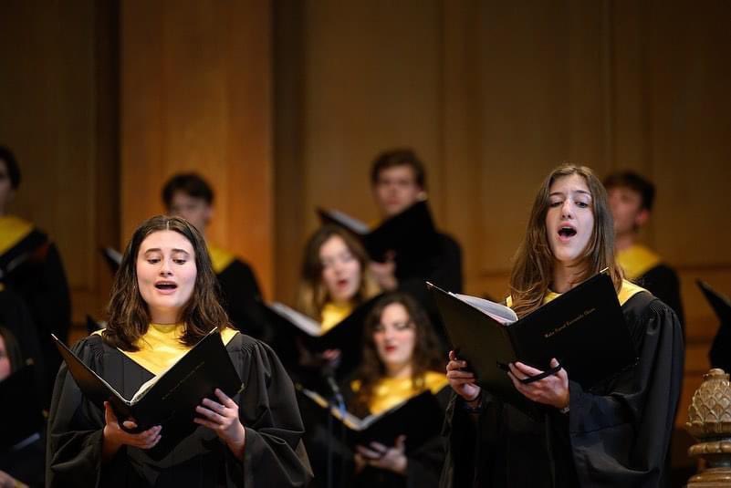 Chamber Choir enjoyed participating in the WFU Founder’s Day celebration, singing Ēriks Ešenvalds beautiful “O Salutaris Hostia,” with the incredible <a href="/katherine_maize/">Katherine Maize</a> and <a href="/hannahlmurrow/">han♪</a> soprano soloists!