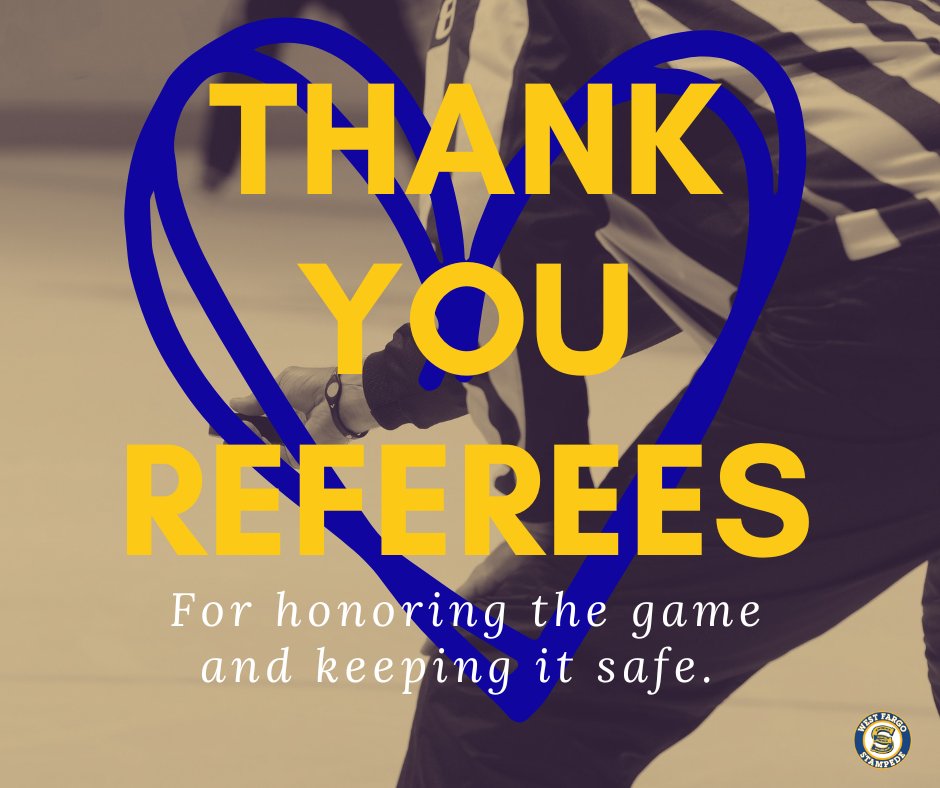 As we head into another great weekend of hockey, WFHA would like to thank the unsung heroes of hockey---the referees. 💙💛 You keep our players, coaches, and spectators safe and uphold the integrity of the GAME.  Thank you!!