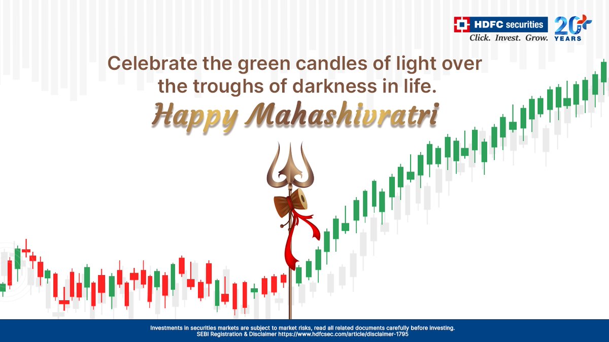 hdfcsec's tweet photo. May this auspicious festival bring you immense prosperity and positivity.​
​
Happy Mahashivratri!​
​
#HDFCsecurities #ShivRatri #Mahadev #Shiva #Mahashivratri #LordShiva #Shivay #Prosperity #Positivity #Auspicious #StockMarket #ShareMarket #ShareBazaar #Topical #Rising #Light https://t.co/9Cmnd0eGCU