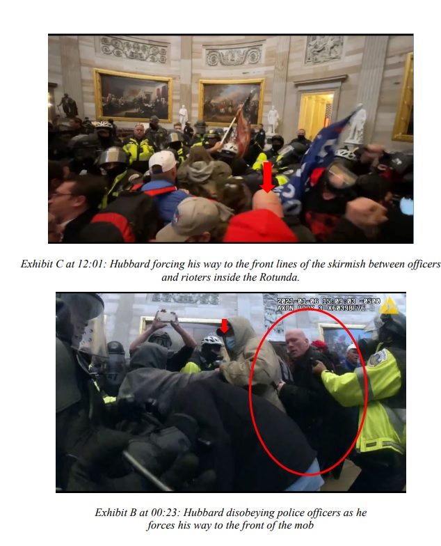 Sentencing begins shortly in Jan 6 case of Jeff Hubbard of Oregon

Feds to seek 45-days prison arguing "During the near hour that Hubbard spent inside the Capitol on Jan 6, he repeatedly positioned himself at the vanguard of rioters who violently attacked police officers"