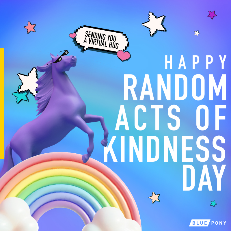 BluePonyDigital's tweet photo. This Friday, give a hug, pay it forward, or do something special for the special people in your life! 

Happy #RandomActsOfKindnessDay! 

How can we do something special for you? Visit https://t.co/wOHsIeCi0j to see how we can best serve your digital content needs. https://t.co/UNISh5G6lx