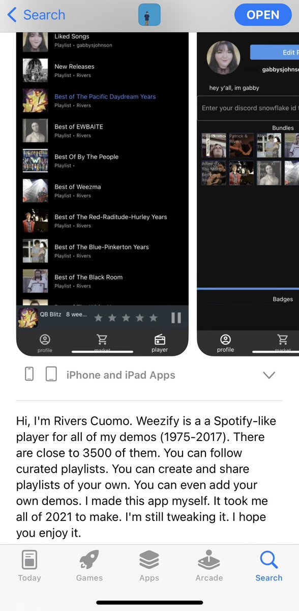 RKwonMusic's tweet photo. I don’t think enough people realize that genius Rivers Cuomo @RiversCuomo created his own music streaming platform “Weezify” with 3,500 @weezer demos &amp; music from dope indie artists like R-Kwon (aka raykwon) featuring his @ALMOSTMONDAYY &amp; @octaviothedweeb inspired tracks #Weezify https://t.co/1AYFasUcLS
