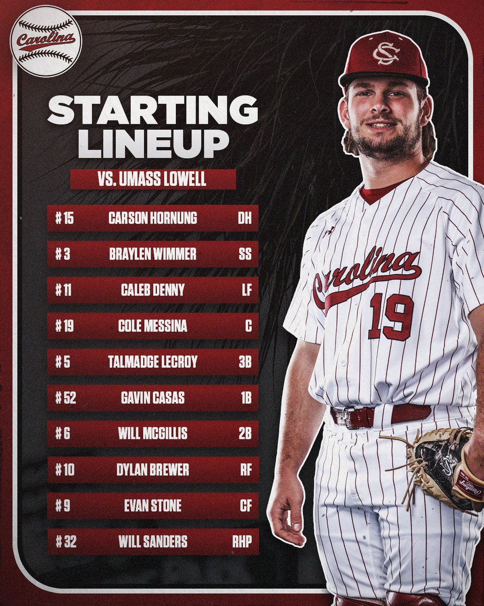 Gamecock Baseball on Twitter "Lineup No. 1 Gamecocks ForeverToThee"