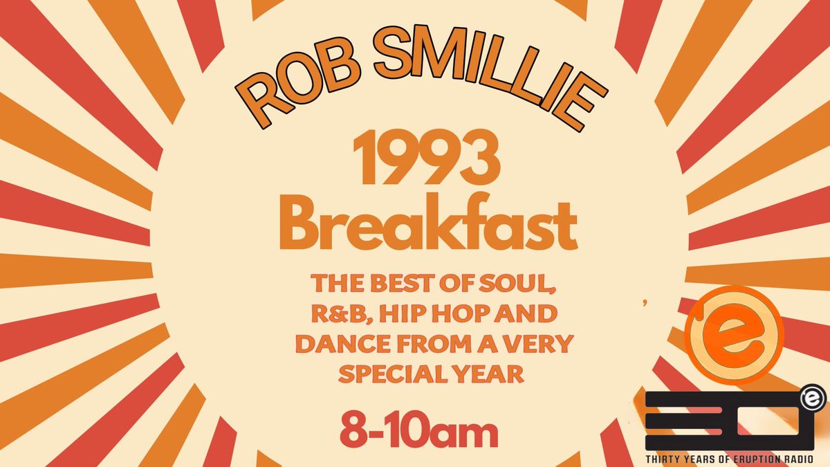djrobsmillie's tweet photo. In homage to the history of Eruption Radio now stretching 30 years, I'll be playing tune ONLY from 1993, when the first pirate transmission started 🎙️
Some soulful tunes, some classics and some which may raise eyebrows 😅

Join my tomorrow from 8AM on
#Eruptionradiouk
#realradio https://t.co/fiMCYIIV5p