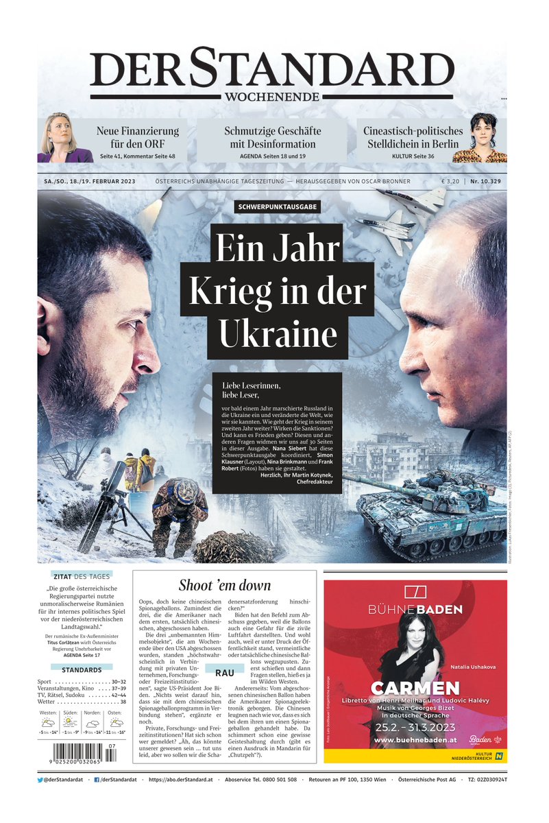 FrontPages1's tweet photo. Saturday's Der Standard (Austria) #news #TomorrowsPapersToday #FrontPages #Austria https://t.co/yPXNG9FBZc