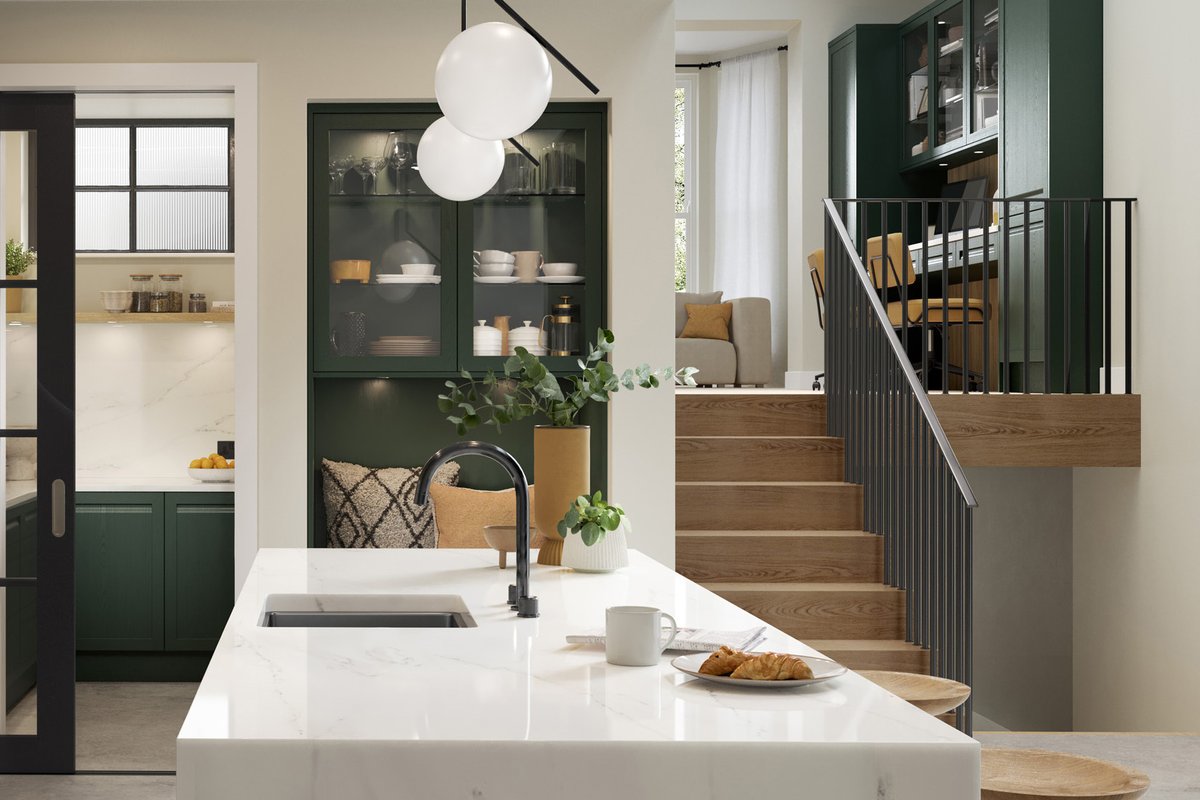 PikcellsUK's tweet photo. This bright, inviting kitchen interior received a lot of praise last week, so here are more #CG #renders displaying the cohesive space which is split across three levels.
See the full set of renders > https://t.co/4OGEZ5Wfs4
#kitchenCGI #interiordesign #3D #archviz #kitchendecor https://t.co/3okbSQU079