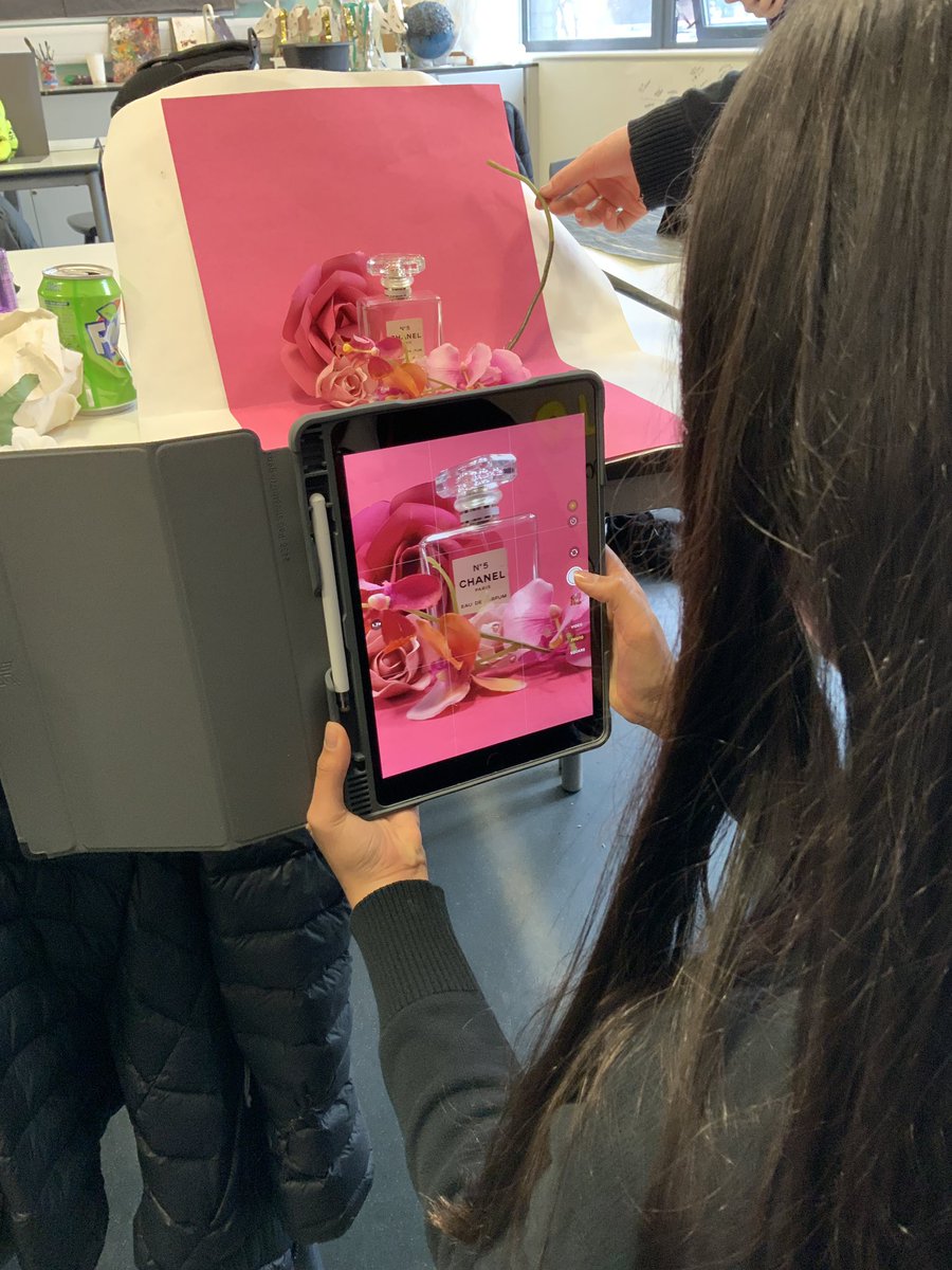 MrsHilltoutArt's tweet photo. Year 8 @StCyresSchool have been experiencing a GCSE #photography taster sessions in art lessons. Pupils have been completing product photography shoots to create adverts using iPads and their personal product choices. #ipad #everyonecancreate @AppleEDU https://t.co/iMDBoYGA3f
