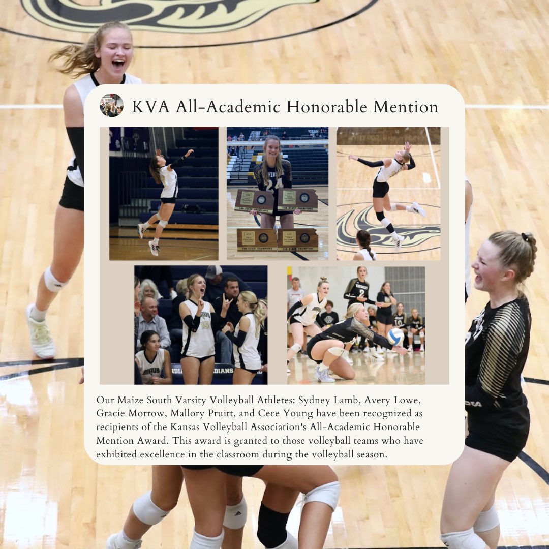 CONGRATS TO OUR KIDS FOR THEIR KANSAS VOLLEYBALL ASSOCIATION  ACADEMIC AWARDS #SmartyPants #STUDENTathletes <a href="/MaizeSouthAD/">MSHS AD</a>