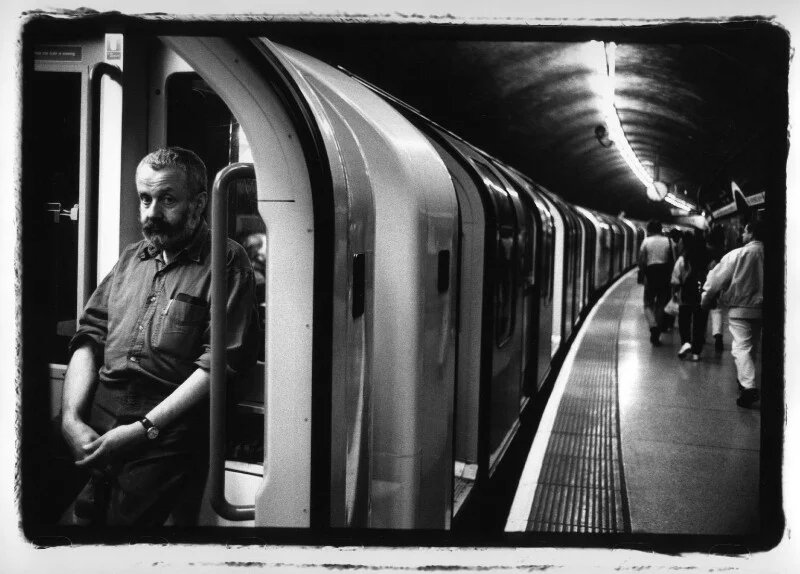 Happy Birthday, Mike Leigh! Pictured here on the London Underground. : Fergus Greer 