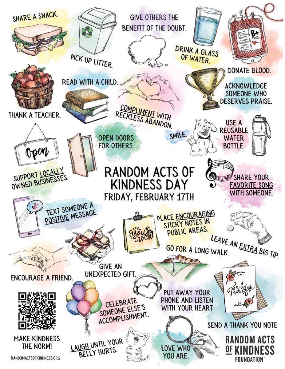 RAKFoundation's tweet photo. Happy Random Acts of Kindness Day! 🎉💛

We've seen so many of you participating in #RAKDay today and this week! The smallest actions can change the world, and we want to thank you for participating in the movement.

For ways to spread kindness, visit: https://t.co/HstNmM4KKx https://t.co/81tdLa7UNw