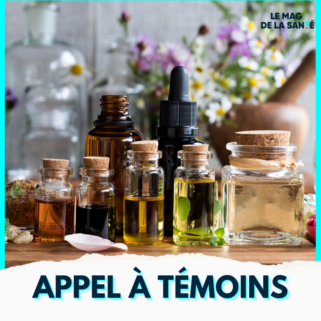 🚨 APPEL À TÉMOINS 🚨 

🌱 Dans le cadre d'un documentaire, nous recherchons le témoignage de personnes victimes d'un mésusage lié aux huiles essentielles (brûlures, allergies ou intoxications...)

✉️  Contactez-nous en commentaire ou à l'adresse mail : ludi.favrel@hotmail.fr