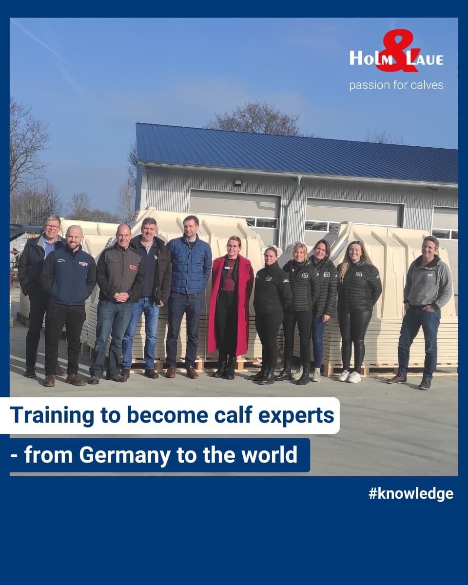 HolmUK_NL's tweet photo. Three days of intensive information exchange are over!🤗
Agents from #Calvex (🇩🇰), #Fullwoodhead (🏴), #ESL (🇳🇱) and #Faba (🇫🇮) visited us in Westerrönfeld (Germany) to learn about the latest trends in calf rearing and to find out more about our products.🤝🐮 https://t.co/fSFR23i2MG