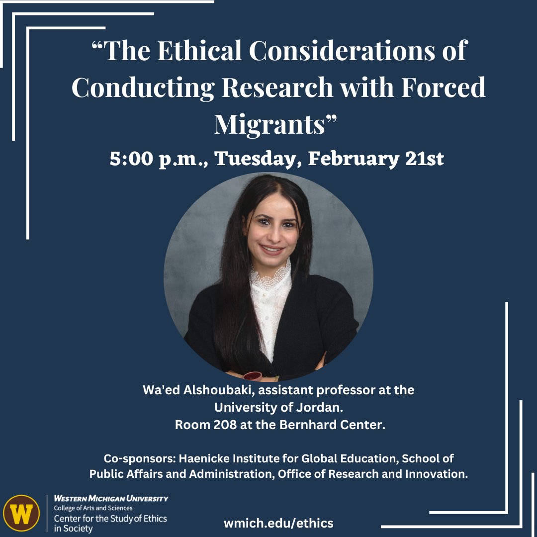 WMU_ETHICS's tweet photo. Bring your friends to our first two events of the semester! All Ethics Center events count as WMU signature credit. https://t.co/syffkrNhsY