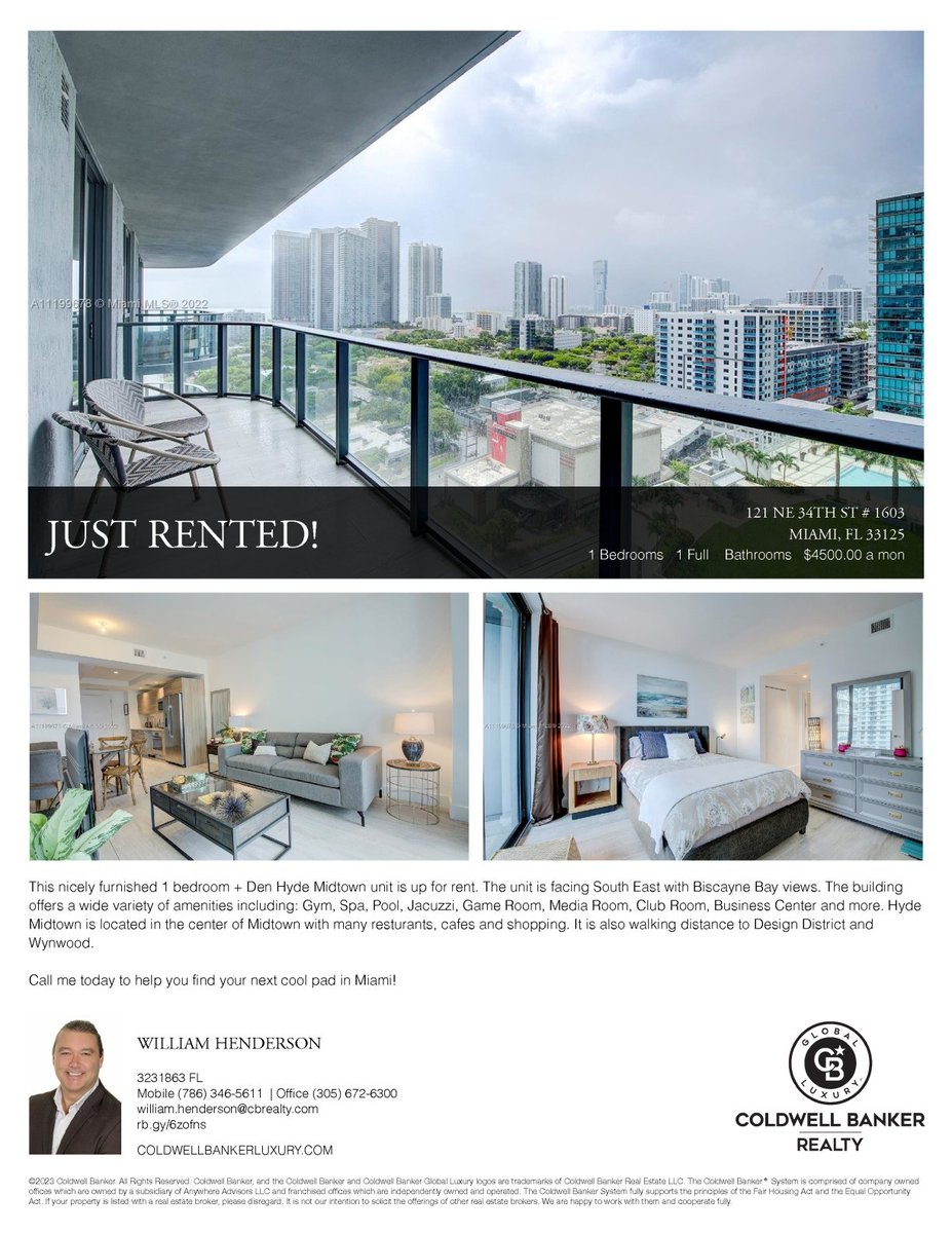 Just rented at the Hyde in Midtown Miami!! DM me today to help you get your chic new pad in Midtown!

#hydemiami #hydemidtown #hyde #luxury #luxuryliving #hyderentals #luxuryrentals #luxuryrental #chicago #miami #lasvegas #losangeles #newyork #caracas #bogota #limaperu #mexico