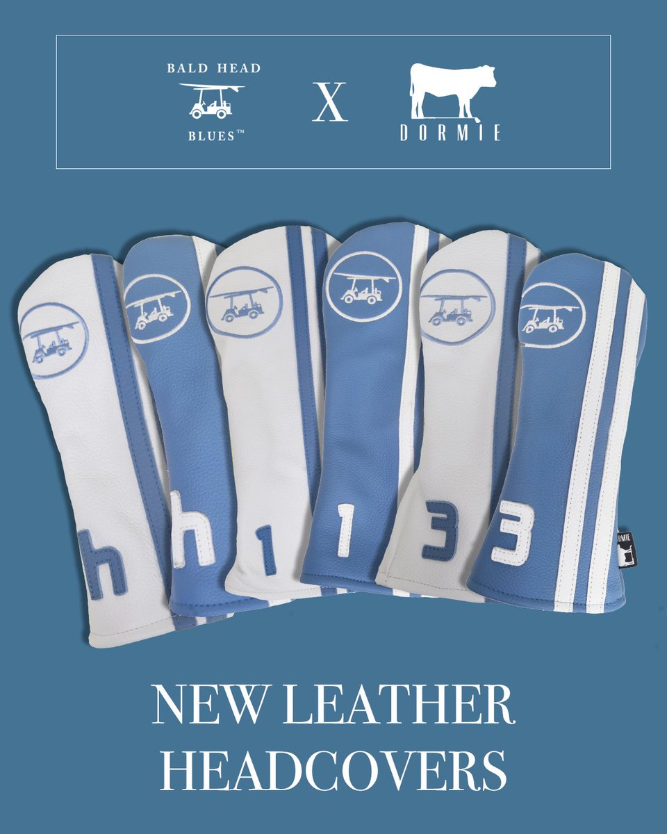 New collab with <a href="/Dormieworkshop/">Dormie Headcovers</a>.💧 

baldheadblues.com

#baldheadblues #clothingforcoasting