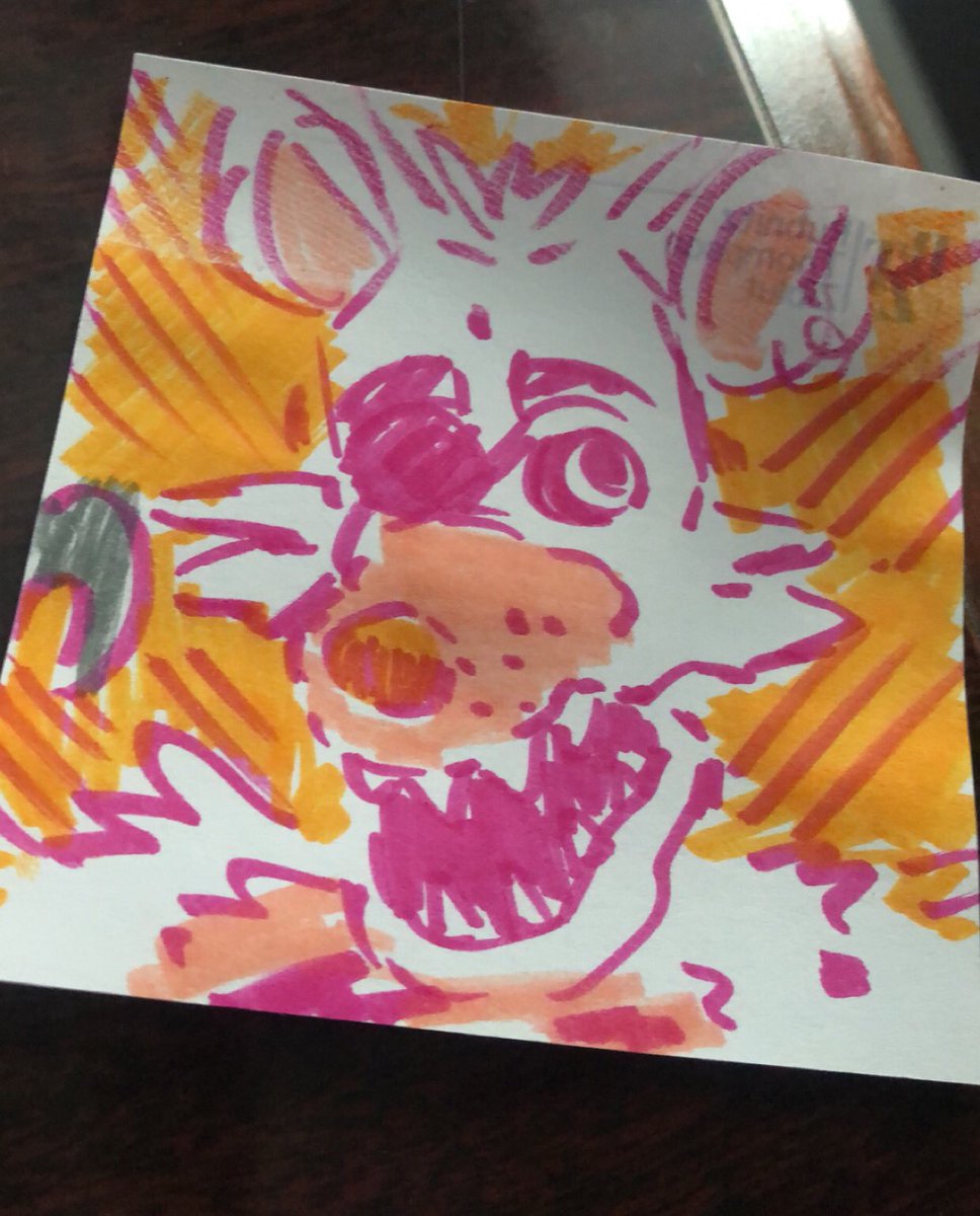 Gary_zilla's tweet photo. SOME KID AT MY WORKPLACE ASKED ME TO DRAW FOXY HELL YEAH LITTLE DUDE😤😤😤😤

#fnaf #foxy https://t.co/j9iDhLx5xH