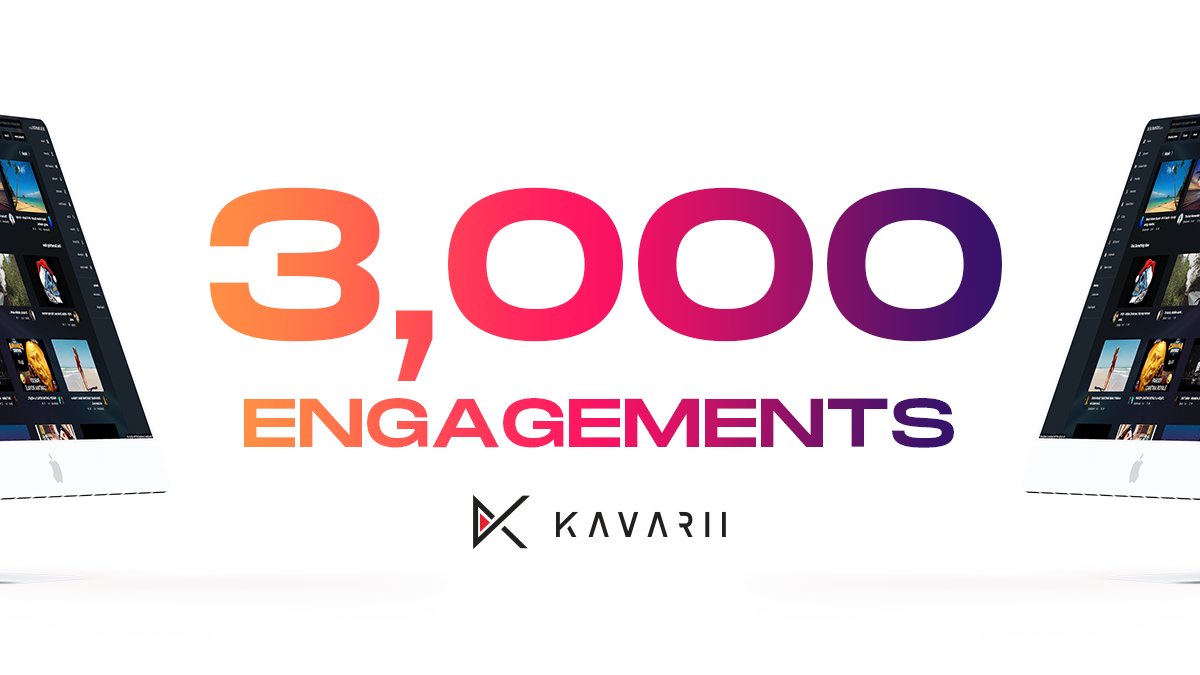 Since the launch of Beta back in October of 2022, the Kavarii community has performed over 3,000 engagements to creators on the platform. 

That means over 21,000 $KVRI distributed to creators!

This is the future we envision, creators being rewarded for the content they create!