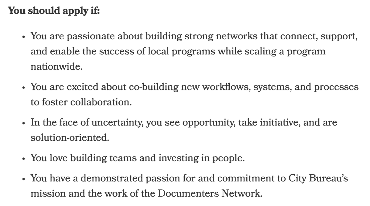 Is this you? Someone you know? Someone you 💕 Spread the word! Apply to help lead the #DocumentersNetwork by March 12! citybureau.org/director-of-ne…